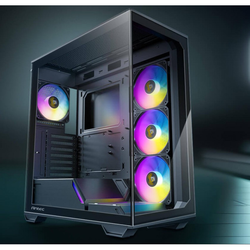 Antec C3 ARGB Black ATX,  270 Degrees View, 4x ARGB PWM Fans control, USB-C, 36CM top, 24cm Front. Cable Management, GPU 41.5