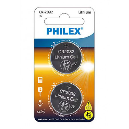 Sansai Lithium Button Coin Lithium Battery CR2032 3V - 2BP for Motherboard Danger of swallowing Keep batteries away from youn