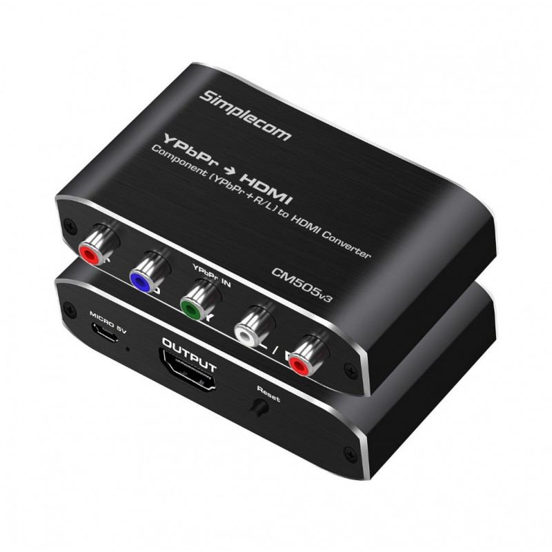 (LS)Simplecom CM505v3 Component (YPbPr   Stereo R/L) to HDMI Converter Full HD 1080p