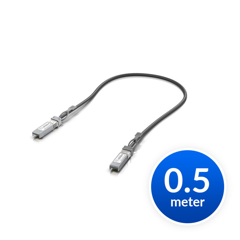 Ubiquiti SFP  Direct Attach Cable, 10Gbps DAC Cable, 10Gbps Throughput Rate, 0.5m Length