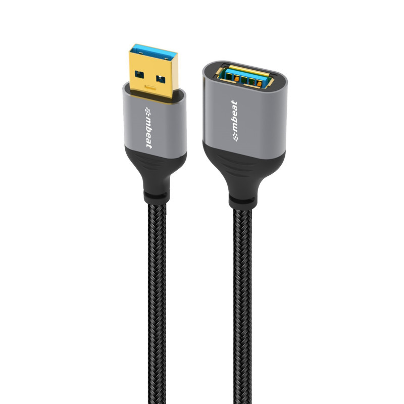 mbeat® Tough Link 1.8m USB 3.0 to USB 3.0 Extension Cable  Plug-and-Play Adaptive Practicality Speed: 5Gbps Package Weight: 