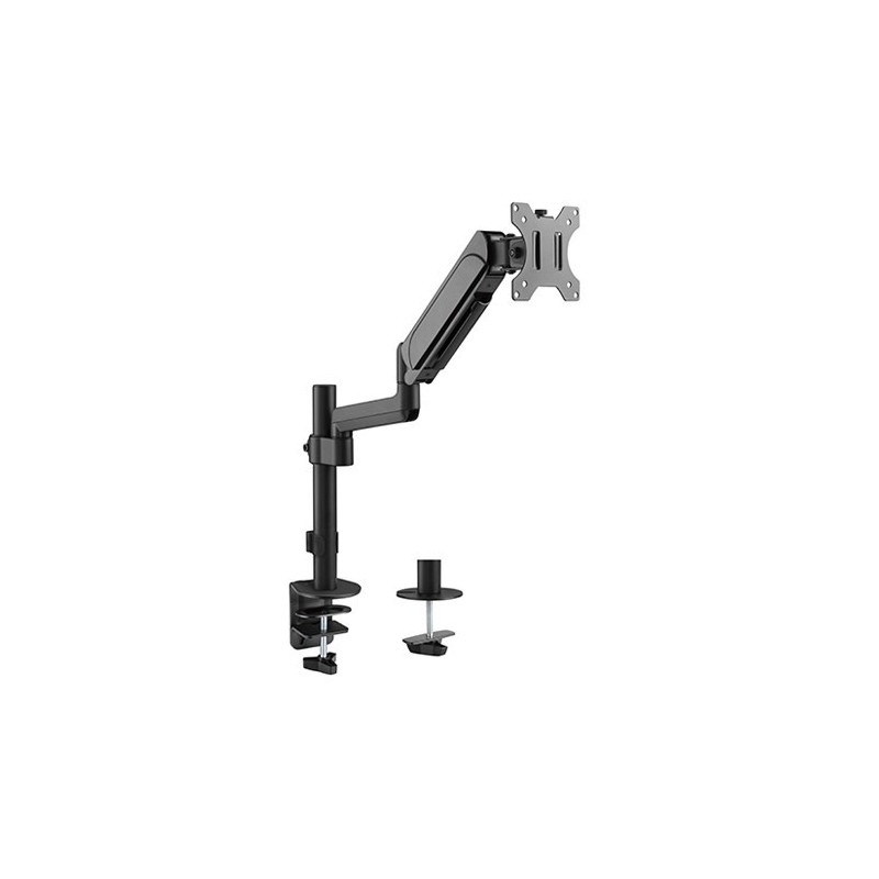Brateck Single Monitor Pole-Mounted Gas Spring Monitor Arm Fit Most 17' - 32' Monitor Up to 9Kg Per screen VESA 75x75/100x100