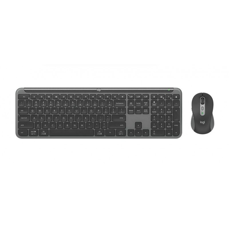 Logitech SIGNATURE SLIM COMBO MK950 -Graphite Keyboard Full-size layout with number pad Mouse 1000 DPI 1-Year Limited Hardwar