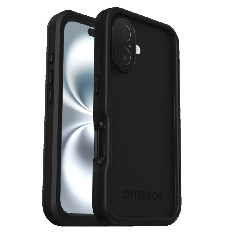 OtterBox FRE MagSafe Apple iPhone 16 (6.1') Case Black - (77-96144), DROP  5X Military Standard,2M IP68,Built-In Screen Prote