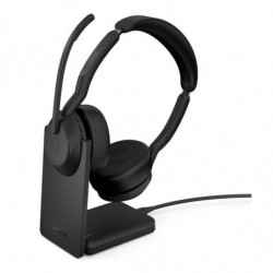 Jabra  Evolve2 55, USB C, MS Teams, Stereo, Stand, Active Noise Cancellation, Link 380 Bluetooth® Adapter ,30m Wireless Rang