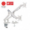 Brateck Dual Monitor Premium Slim Aluminum Spring-Assisted Monitor Arm Fix Most 17'-32' Monitor Up to 9kg per screen VESA 75x