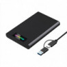 Simplecom SE239 Tool-free 2.5' SATA HDD SSD to USB-C Enclosure with RGB Lights USB 3.2 Gen 2 2 interface, utilize full speed 