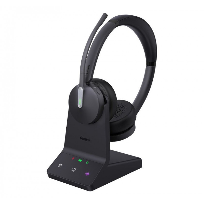 Yealink WH64 Dual UC DECT Wireless Headset, DECT & Bluetooth Wireless Technology,3-Mic Noise Cancellation,UC Certified, Charg