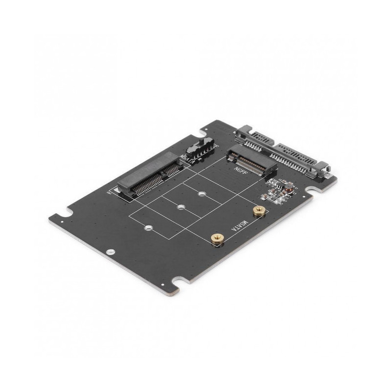 (LS)Simplecom SA207 mSATA   M.2 (NGFF) to SATA 2 In 1 Combo Adapter