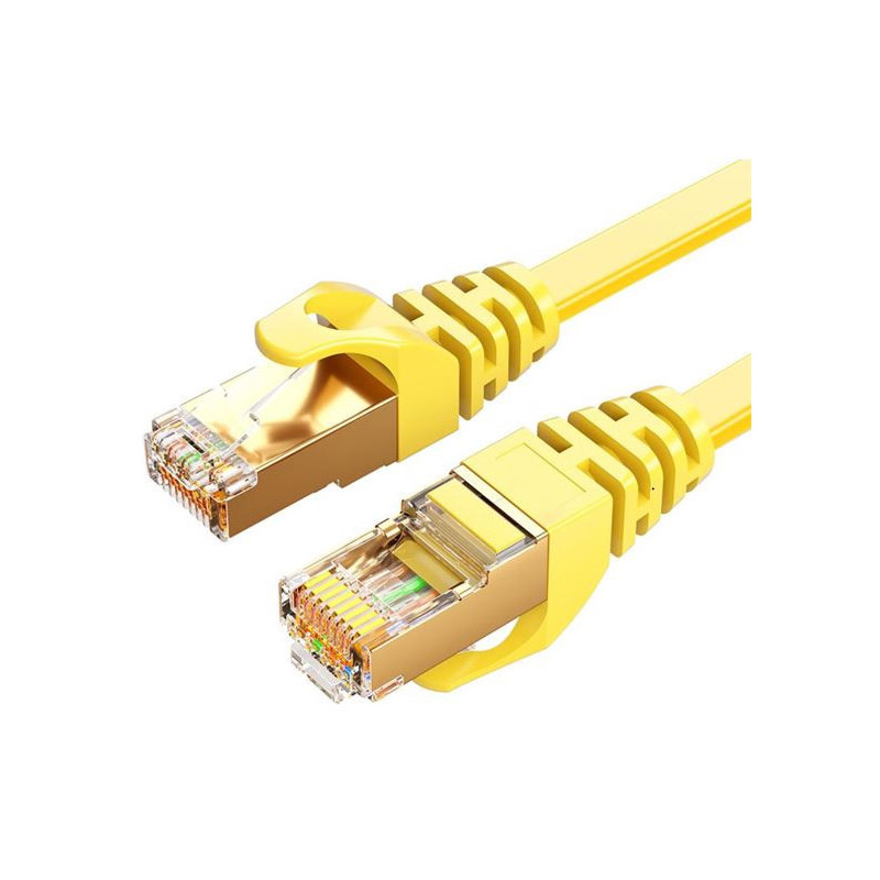 8Ware CAT7 Cable 5m - Yellow Color RJ45 Ethernet Network LAN UTP Patch Cord Snagless Flat cable