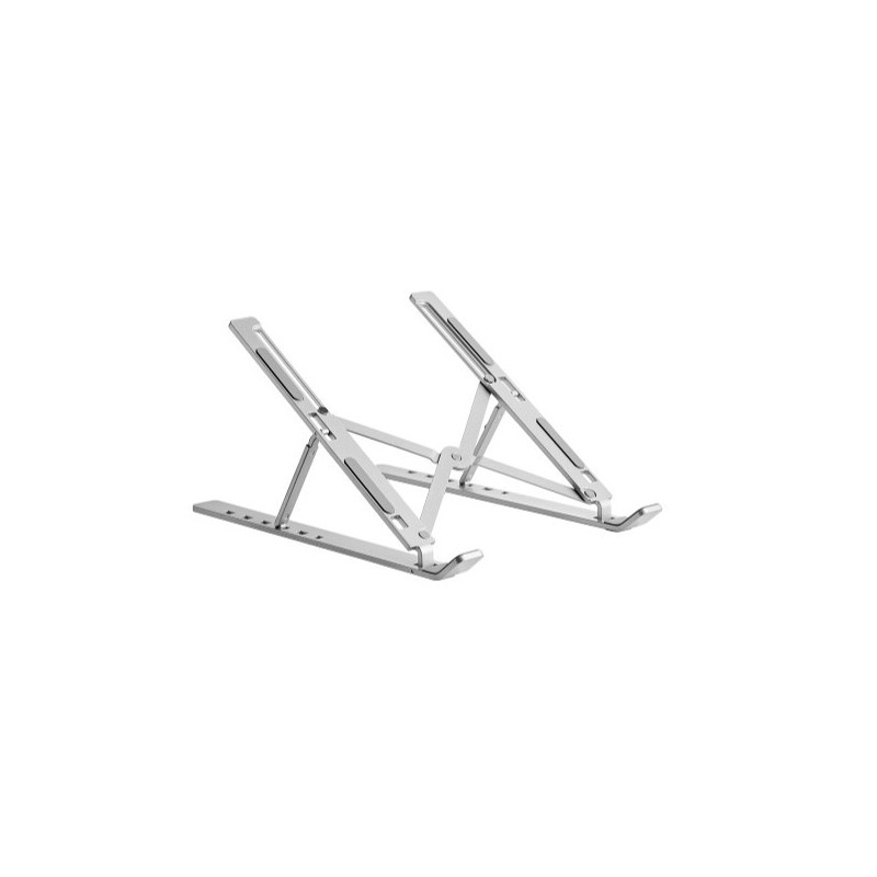 Brateck LPS03-3-03 Portable 6-Level Adjustable Aluminum Laptop Riser For most 11'-15' laptops, tablets and more (Silver)