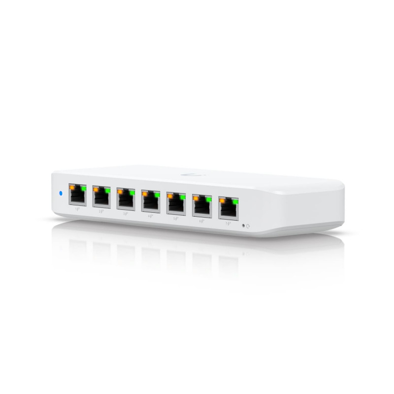 Ubiquiti Ultra 42W, Compact Layer 2, 8-port GbE PoE Switch, Versatile Mounting Options, 7 PoE/PoE  No Power Supply, PoE   Inp