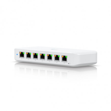 Ubiquiti Ultra 42W, Compact Layer 2, 8-port GbE PoE Switch, Versatile Mounting Options, 7 PoE/PoE  No Power Supply, PoE   Inp