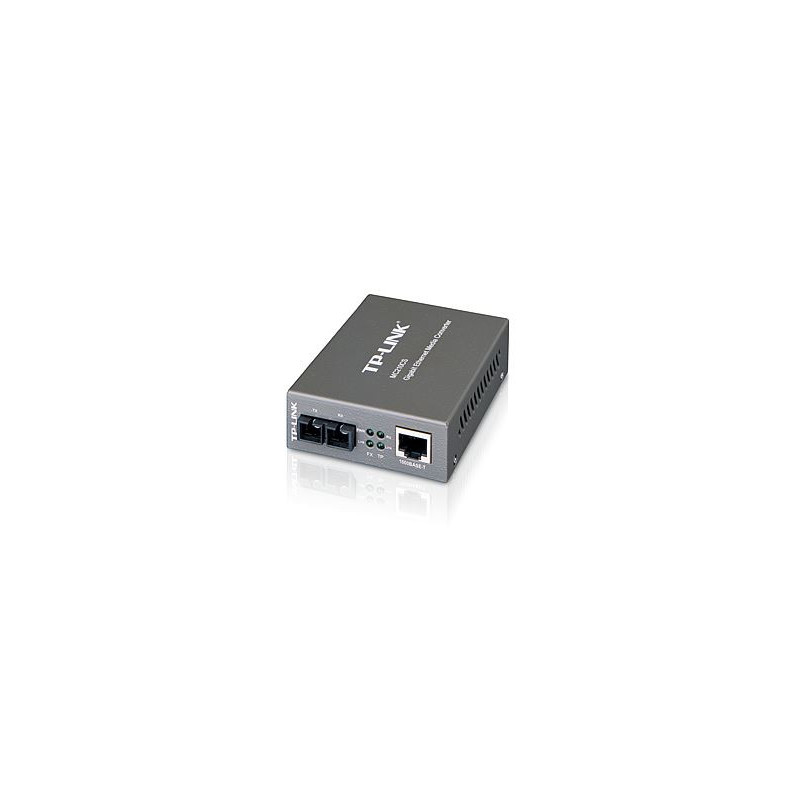 TP-Link MC210CS 1000Mbps RJ45 to 1000Mbps single-mode SC fiber Converter, Full-duplex, up to 15Km, switching power adapter, c
