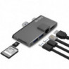 (LS) mbeat®  Edge Pro Multifunction USB- C Hub for Microsoft Surface Pro 5/6  Metal Grey (HDMI, LAN, USB 3.0 Hub