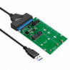 (LS)Simplecom SA221 USB 3.0 to mSATA   NGFF M.2 (B Key) SSD 2 in 1 Combo Adapter