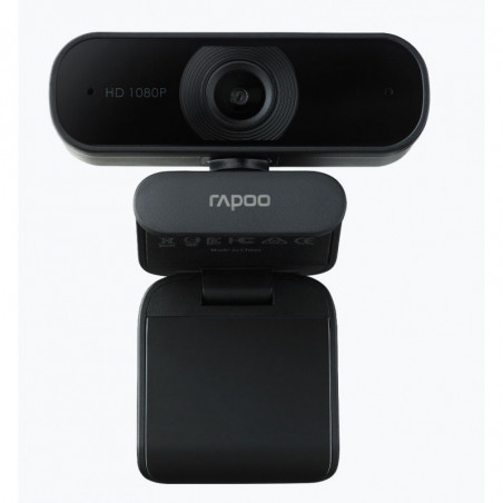 RAPOO C260 Webcam FHD 1080P/HD720P, USB 2.0, 95 degrees Wide Angle, Autofocus, Noise cancelling Mic. - Ideal for TEAMS, Zoom