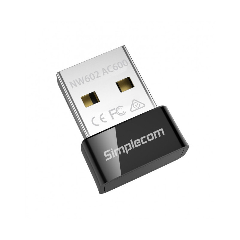 Simplecom NW602 AC600 Dual Band Nano USB WiFi Wireless Adapter