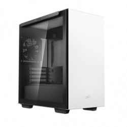 DeepCool MACUBE 110 White Minimalistic Micro-ATX Case, Magnetic Tempered Glass Panel, Removable Drive Cage, Adjustable GPU Ho