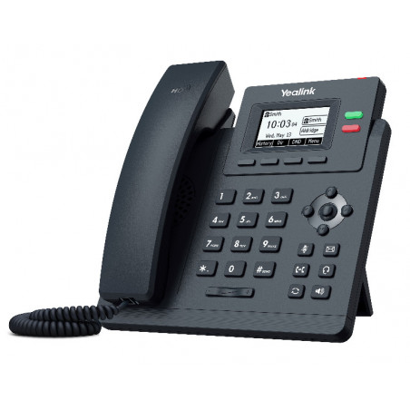 Yealink T31P 2 Line IP phone Entry-level, 132x64 LCD, PoE. No Power Adapter included, Zoom, HD Voice, 5-Way Local Conference,