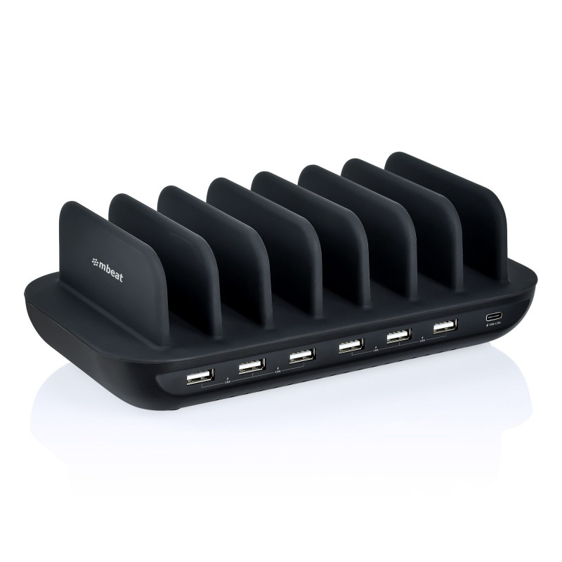 mbeat® Gorilla Power 60W 7 Port USB-C & USB Charging Station 6× USB-A 1× USB-C PD Output Power: Total 60W Product Weight: 