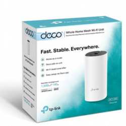 TP-Link Deco M4 (1-pack) AC1200 Whole Home Mesh Wi-Fi (1-Pack), Up to 1167 Mbps, Parental Controls, Seamless AI Roaming, Gami