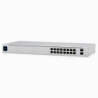 Ubiquiti UniFi 16-port Managed Gigabit Switch - 8x PoE  Ports, 8x Gigabit Ethernet Ports, 2x SFP , 42W, Touch Display, Fanles