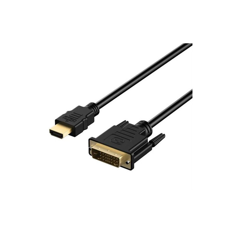 8ware HDMI to DVI-D Adapter Converter Cable 2m - Retail Pack Male to Male 30AWG Gold Plated PVC Jacket for PS4 PS3 Xbox Monit