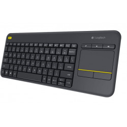 Logitech K400 Plus Wireless Keyboard with Touchpad & Entertainment Media Keys Tiny USB Unifying receiver for HTPC connected T