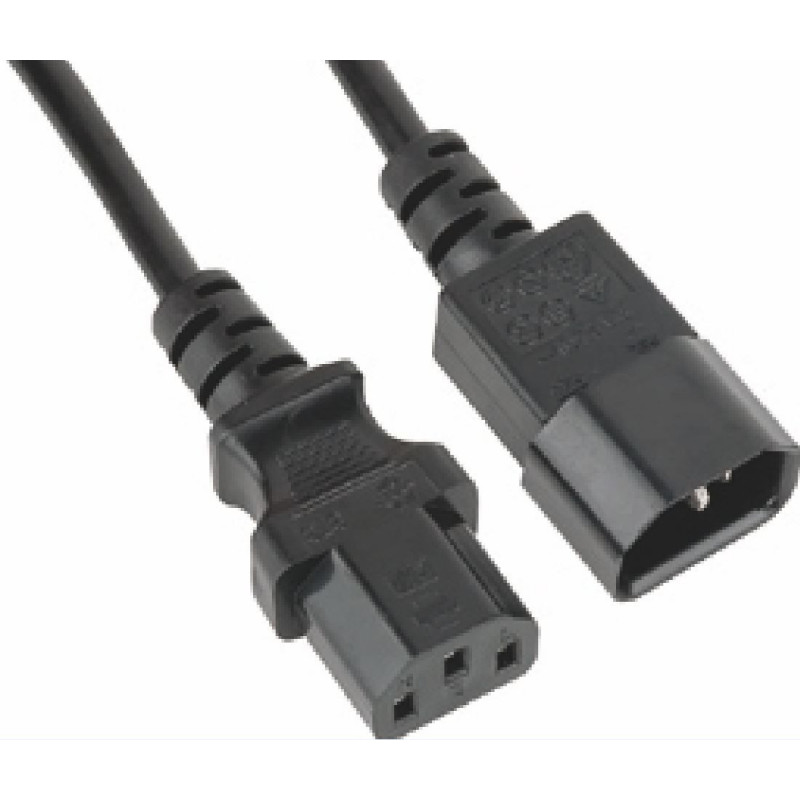 Astrotek Power Extension Cable 2m - Male to Female IEC C13 to C14 Monitor to PC or PC/UPS to Devices
