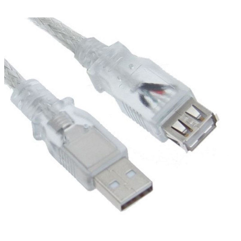 Astrotek USB 2.0 Extension Cable 3m - Type A Male to Type A Female Transparent Colour RoHS