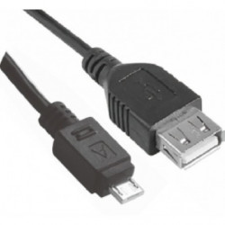 Astrotek Micro USB Male to USB Female OTG Adapter Converter Cable Black for Windows Samsung Android Tablet & Mobiles 1m