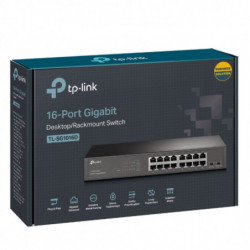 TP-Link TL-SG1016DE 16-Port Gigabit Easy Smart Switch Network Monitoring, Traffic Prioritization & VLAN Features Web-based Us