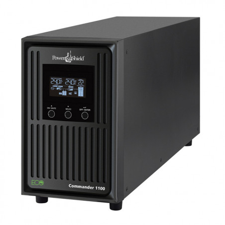 PowerShield Commander 1100VA/990W - 10Amp, Line Interactive Pure Sine Wave Tower UPS with AVR, 2 AUS sockets, 10A, C13 x 3, 2