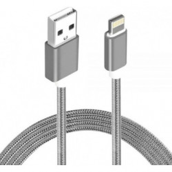 Astrotek 2m USB Lightning Data Sync Charger Grey White Color Cable for iPhone X 9 8 7S 7 Plus 6S 6 Plus 5 5S iPad Air Mini iP