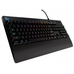 Logitech G213 Prodigy RGB Gaming Keyboard, 16.8 Million Lighting Colors Mech-Dome Backlit Keys Dedicated Media Controls Spill