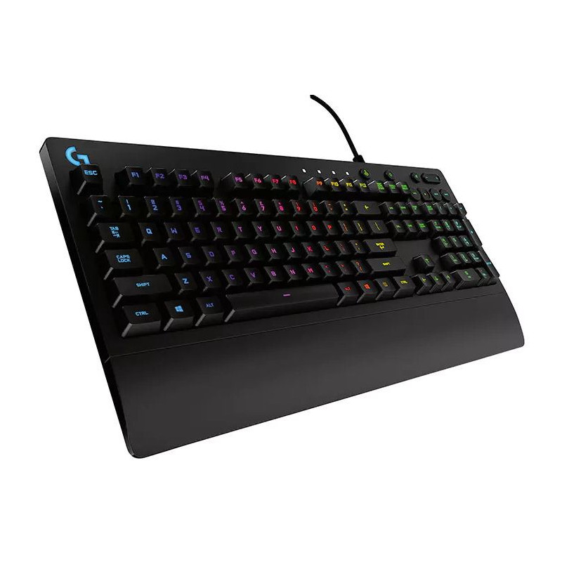 Logitech G213 Prodigy RGB Gaming Keyboard, 16.8 Million Lighting Colors Mech-Dome Backlit Keys Dedicated Media Controls Spill