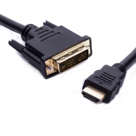 8ware HDMI to DVI-D Adapter Converter Cable 5m - Male to Male 30AWG Gold Plated PVC Jacket for PS4 PS3 Xbox 360 Monitor PC Co