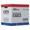 Astrotek CAT6 FTP Cable 305m Roll - Blue Full 0.55mm Copper Solid Wire Ethernet LAN Network 23AWG 0.55cu Solid 2x4p PVC Jacke