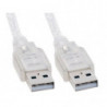 8Ware 2m USB 2.0 Cable - Type A to Type A Male to Male High Speed Data Transfer for Printer Scanner Cameras Webcam Keyboard M