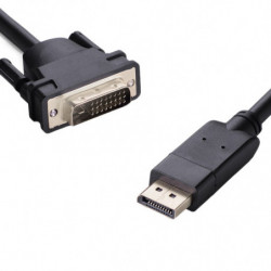 8ware DisplayPort DP to DVI-D 2m Cable Male to Male 24 1 Gold plated Supports video resolutions up to 1920x1200/1080P Full HD