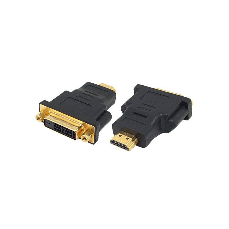 8Ware DVI-D to HDMI Female to Male Adapter Black compatible with TV, DVD, LCD monitor