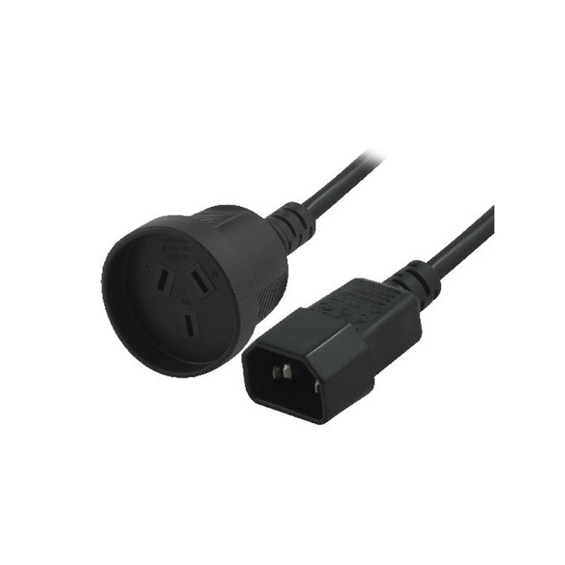 8Ware Power Extension Cable 15cm 3-Pin AU to IEC C14 Female to Male for UPS ~CBC-RC-3083 H40UPSIEC150MM
