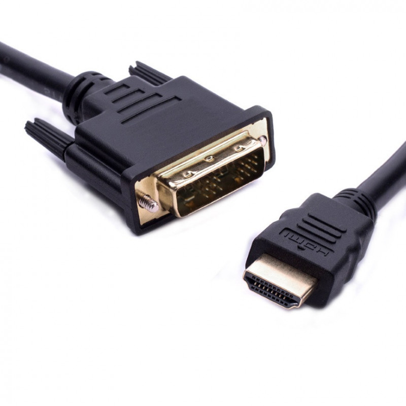 8ware HDMI to DVI-D Adapter Converter Cable 2m - Male to Male 30AWG Gold Plated PVC Jacket for PS4 PS3 Xbox 360 Monitor PC Co