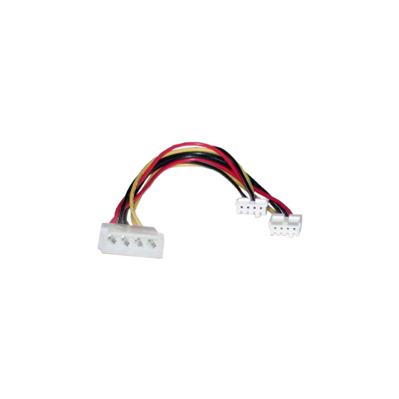 8Ware Molex Power Splitter Cable 20cm 2x3.5' to 1x5.25' Female to Male