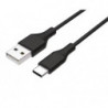 8ware 1m USB-C Type-C Data Sync Charger Cable Black Strong Braided Heavy Duty Charging for Samsung Galaxy Note 8 S8 Plus LG G