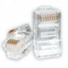Astrotek RJ45 Jack Connector Modular Plug Crimp 8P8C CAT5e LAN Network Ethernet Head 2 Prong Blade 3u' Transparent (20 units 