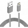Astrotek 1m USB Lightning Data Sync Charger Grey White Color Cable for iPhone X 9 8 7S 7 Plus 6S 6 Plus 5 5S iPad Air Mini iP