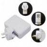 Astrotek USB Travel Wall Charger AU Power Adapter Plug 5V 2.1A 100V-240V 2 Ports White Colour for iPhone Samsung Smartphones 