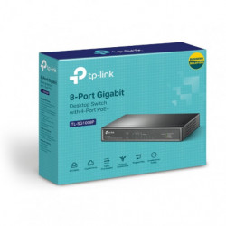 TP-Link TL-SG1008P 8-Port Gigabit Desktop Unmanaged Switch with 4-Port PoE 53W IEEE 802.3af, Up to 64W for all PoE ports,Up t
